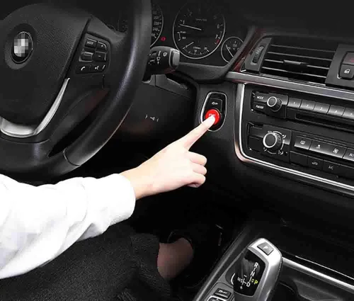 Vista 7 de iJDMTOY Reemplazo del botón de arranque de motor rojo inspirado en deportes de carreras, compatible con BMW Fxx 2 3 4 5 7 Series, X1 X2 X3 X4 X5 X6