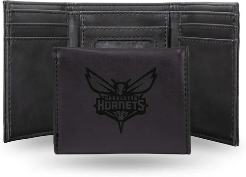 Vista 19 de NBA Rico Industries - Billetera triple grabada con láser y tres pliegues, accesorio para hombre