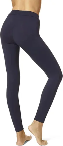 Vista 2 de HUE Leggings de algodón opacos de cintura ancha para mujer, varios