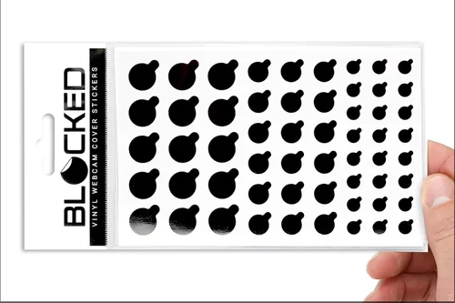 Vista 17 de Fundas de vinilo para cámara web/cámara 57 adhesivos reutilizables de baja adherencia para cámara web 3 tamaños negro paquete de 57
