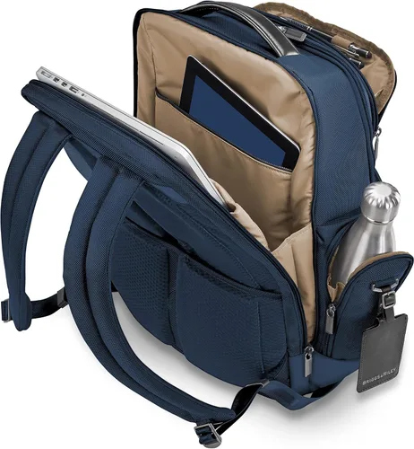 Vista 6 de Briggs & Riley Mochila Work, Azul Marino, Large Cargo Backpack, Work Mochila de carga grande