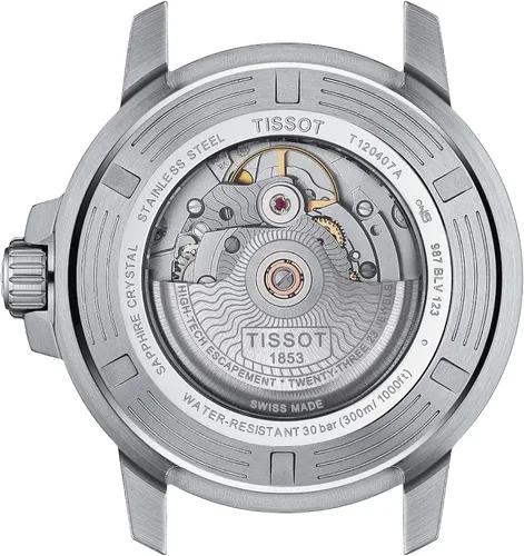 Vista 3 de Tissot Seastar 1000 Powermatic 80 316L - Correa de reloj automática suiza color gris 21 modelo T1204071108101