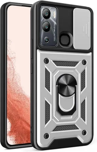 Vista 211 de Compatible con Tecno Pova Neo 2 Bracket Shell, con cubierta deslizante para lente de cámara compatible con Tecno Pova Neo 2 LG6n Case Negro