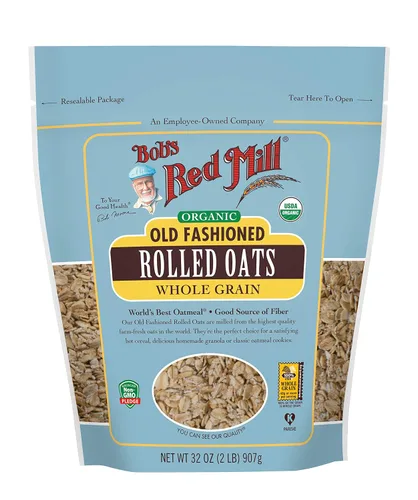 Vista 3 de Copos de avena de Bob Red Mill sin gluten, grano entero, 32 onzas por bolsa