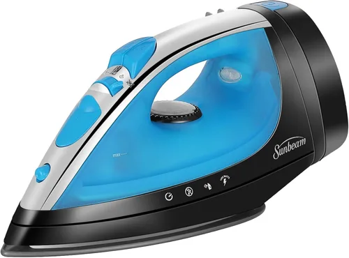 Vista 11 de Plancha de acero inoxidable, antiderrame, no adherente Sunbeam Steam Master GCSBSP-201-000 de 1400 V, grande, control de vapor variable y cable