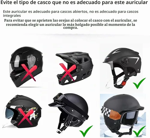 Vista 3 de Casco con auriculares para esquí, altavoces Bluetooth inalámbricos verdaderos para esquí, snowboard, ciclismo de montaña