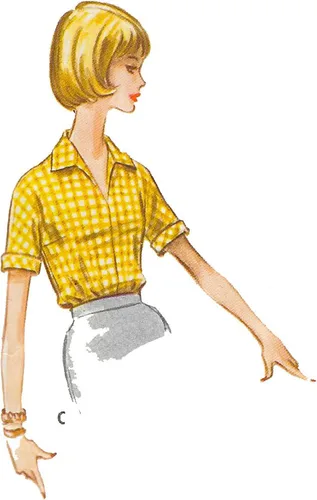 Vista 4 de Patrón vintage de los años 60 - Blusa sin mangas, parte superior - cuatro estilos - busto 36" (91.4cm)