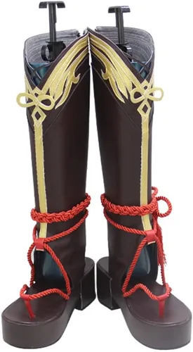 Vista 3 de Shikanoin Heizou - Zapatos de cosplay de Genshin Impact para mujeres y hombres, zapatos de anime de Halloween