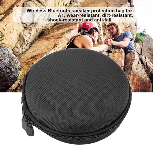 Vista 8 de Zerone Bolsa de transporte para altavoz Bluetooth B&O, bolsa protectora de altavoz con mosquetón para actividades al aire libre