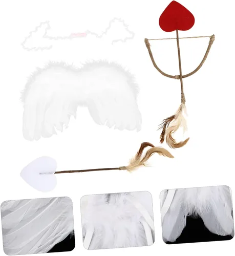 Vista 6 de ABOOFAN 2 juegos y cupido meses bebé San Valentín vestidos blanco niño pequeño cualquier sensación mini servicio de preguntas Halloween niñas fiesta