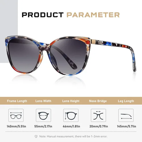 Vista 56 de Gafas de sol de moda ojo de gato para las mujeres moda Cateye UV400 protección gafas CL22017