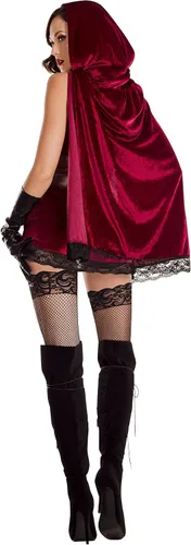 Vista 2 de Starline Disfraz de capucha roja para mujer, Rojo oscuro