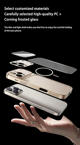 Vista 4 de Funda de Serie Magnética Diseñada para iPhone 13, [Compatible con MagSafe][Protección de Lente de Cámara de Vidrio Templado], Cubierta Protectora