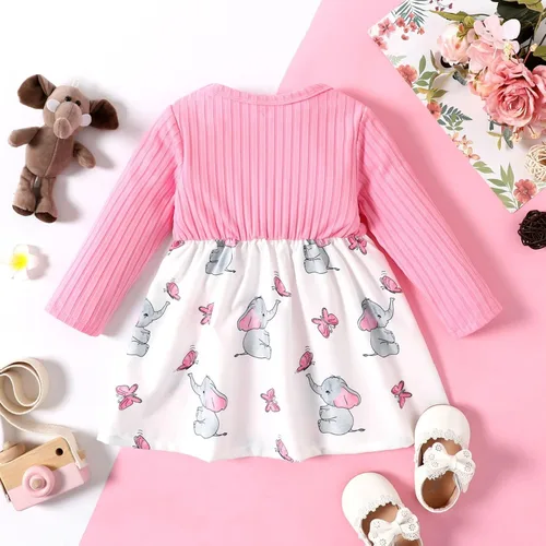 Vista 2 de PATPAT Baby Girl Dress Infant Girls Long Sleeve Baby Fall Winter Dress