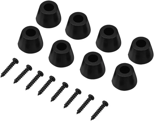 Vista 9 de Pies de goma, 8 almohadillas de goma de repuesto de 1.181 x 0.787 in con tornillos a juego, para altavoz de alta fidelidad, guitarra, amplificador