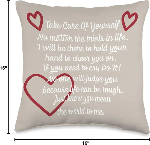Vista 4 de DesignsByKelley Best Wishes Fast Recovery Gifts Cojín inspirador con texto en inglés «Get Well Gift» Hope You Feel Better Soon, 16 x 16 pulgadas