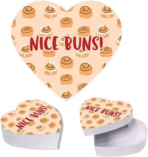 Vista 34 de Andaz Press Caja en forma de corazón para el día de San Valentín con tapa, divertida caja reutilizable en forma de corazón para tocino, caja de Bacon
