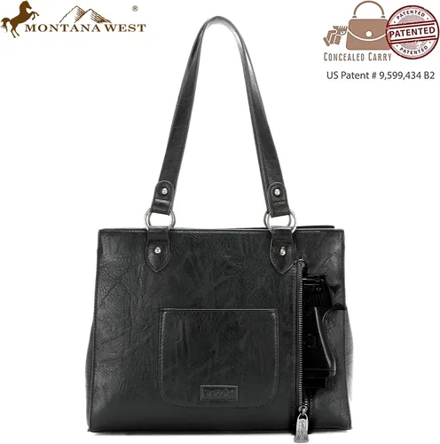 Vista 3 de Montana West Western Tote Bag for Women Concealed Carry Shoulder Handbag Tooling Purse