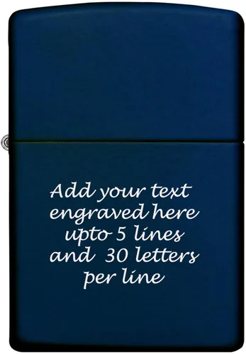 Vista 25 de Mechero personalizado Zippo Classic resistente al viento con grabado (1941 Negro Hielo)