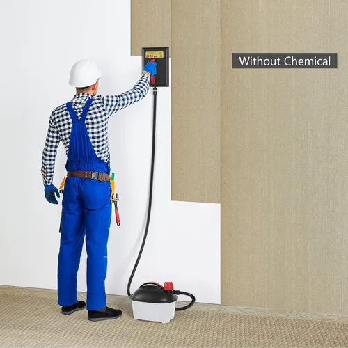 Vista 8 de Goplus Limpiador de papel pintado vaporizador sin químicos para eliminación de papel tapiz con manguera de 10 pies y placa de vapor grande