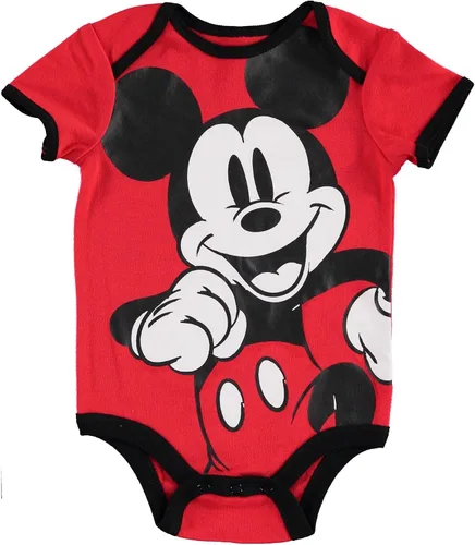 Vista 2 de Disney Mickey Mouse - Conjunto de 4 piezas para bebé recién nacido a bebé Rojo/Negro