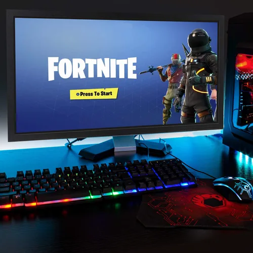 Vista 9 de Gaming Keyboard and Mouse and Mouse pad and Gaming Headset, Wired LED RGB Backlight Bundle for PC Gamers and Xbox and PS4 Users - 4 in 1 Edition