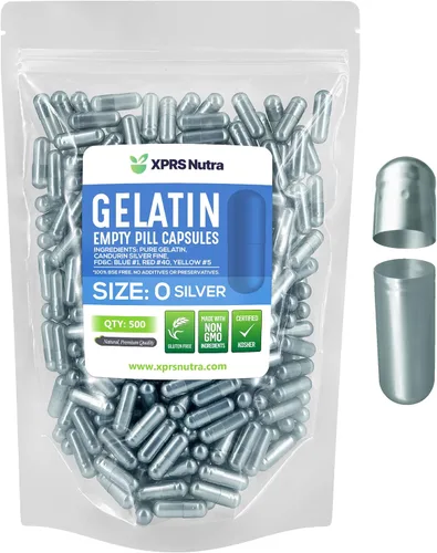 Vista 22 de XPRS Nutra Size 0 Empty Capsules - 100 Count Empty Gelatin Capsules - Pills DIY Capsule Filling - Pure Bovine Pill Gel Caps for Do-It-Yourself