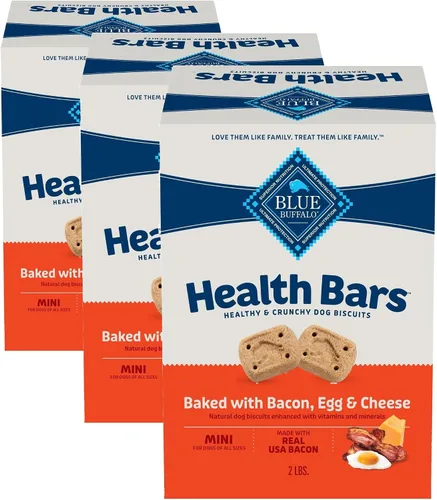 Vista 11 de Blue Buffalo Health Bars - Mini galletas para perros con huevo y queso
