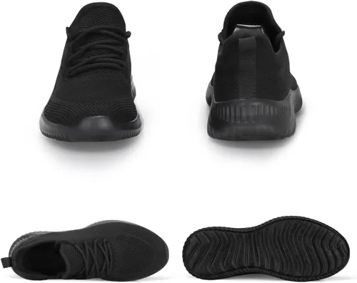 Vista 6 de Flysocks Zapatos deportivos para caminar para hombre, antideslizantes, ligeros, de malla transpirable para interiores y exteriores, gimnasio