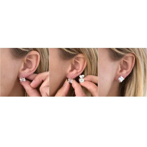 Vista 8 de Magic Bax - Elevadores de pendientes 2 pares de elevadores de pendientes hipoalergénicos ajustables