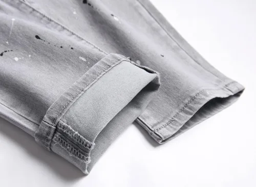 Vista 7 de AITITIA Men's Ripped Regular Fit Stretch Jeans