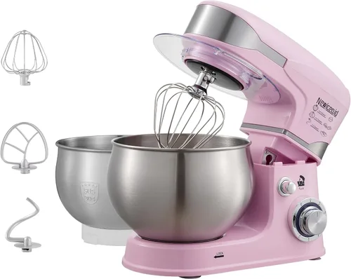 Vista 8 de Batidora de pie de dos tazones de 6 velocidades 5.3QT+3.2QT Negro (Charcoal Black)