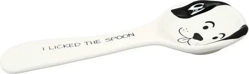 Vista 3 de Pavilion Gift Company - Perro lamió la cuchara-10 cucharas resto, 10", blanco