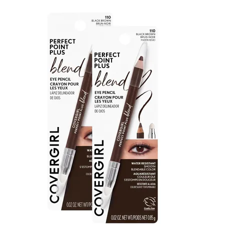 Vista 10 de COVERGIRL Perfect Blend Lápiz Delineador de Ojos, Negro Marrón .03 oz (850 mg) (El empaque puede variar)