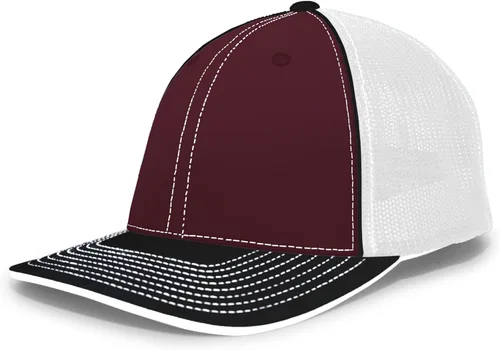 Vista 22 de Pacific Headwear Gorra unisex Pacific Headwear Trucker Flexfit® para adultos Grafito/Negro/Negro