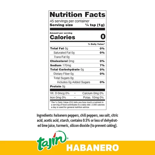 Vista 2 de Tajin Habanero Condimento 1.6 oz (paquete de 3)