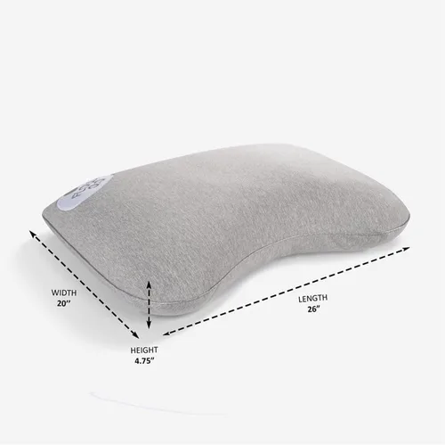 Vista 9 de Bedgear Flow Cuddle - Almohada curvada – Tamaño 0.0 – Almohada transpirable para dormir de lado – Almohada de cama suave – Funda hipoalergénica