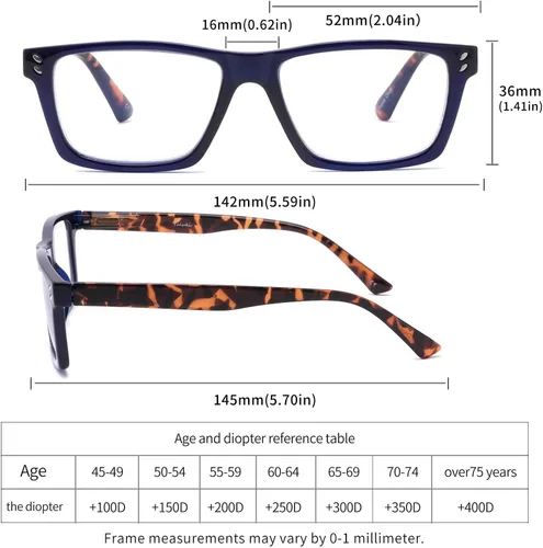 Vista 2 de Paquete de 5 lentes de lectura con bloqueo de luz azul para hombres y mujeres, marco cuadrado para leer frente a la computadora con bisagras