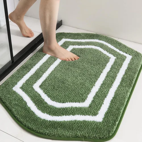 Vista 46 de COSY HOMEER Alfombras de Baño Extra Gruesas para Baño - Juegos de Alfombras Antideslizantes de Lino de Baño Suave Felpa 100% Poliéster Fuerte Sala