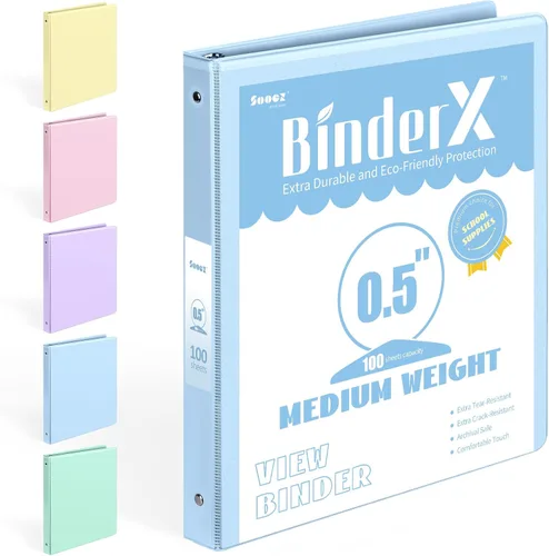 Vista 8 de BinderX - Carpeta de 3 anillos redondos extraduradera de 1 pulgada, se adapta a 175 hojas de papel de 8.5 x 11 pulgadas, cubierta personalizable