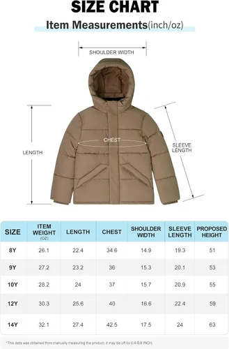 Vista 7 de SOLOCOTE Boys Winter Coats Stay Warm and Dry with Water-Resistant Fleece Jacket
