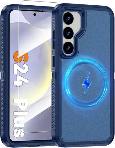 Vista 49 de Funda magnética para Samsung Galaxy S24+ Plus compatible con carga Magsafe [protector de pantalla de vidrio]