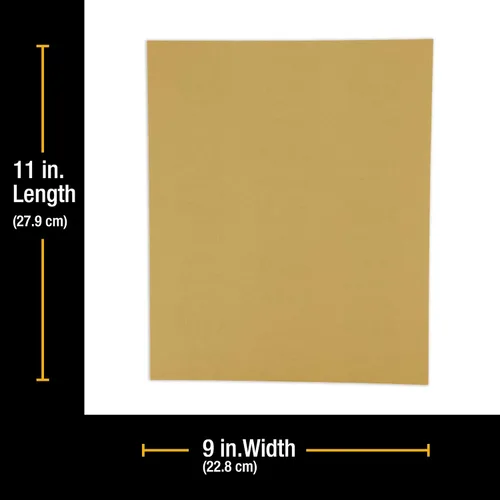 Vista 2 de Dura-Gold Hojas de papel de lija de oro de 9 "x 11", granos 80, 120, 150