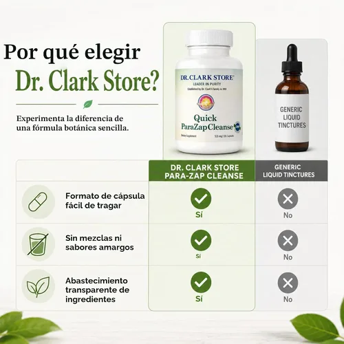Vista 7 de Dr Clark Store Suplemento de limpieza rápida para-Zap, 520 mg, 135 cápsulas