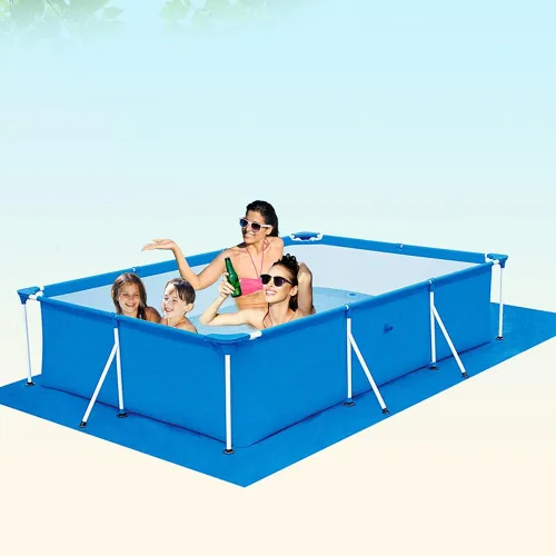 Vista 7 de Paño rectangular de suelo para piscinas sobre el suelo, plegable, impermeable, protector de suelo para piscinas/piscinas inflables para niños, 116 x