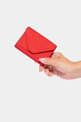 Vista 78 de grande Estuches para tarjetas 3639, Naranja, Tarjetero de cuero con cierre magnético, cartera pequeña de acordeón para mujer
