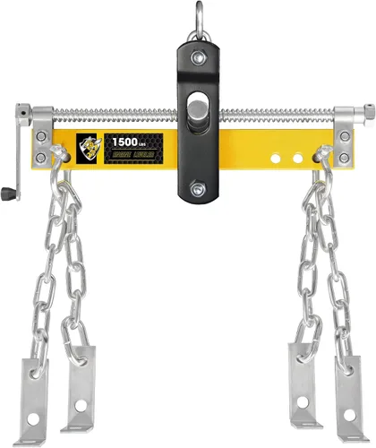 Vista 10 de YELLOW JACKET Soporte de motor, soporte de motor giratorio de 360 grados con brazos ajustables, ruedas giratorias, polipasto de reparación de motor