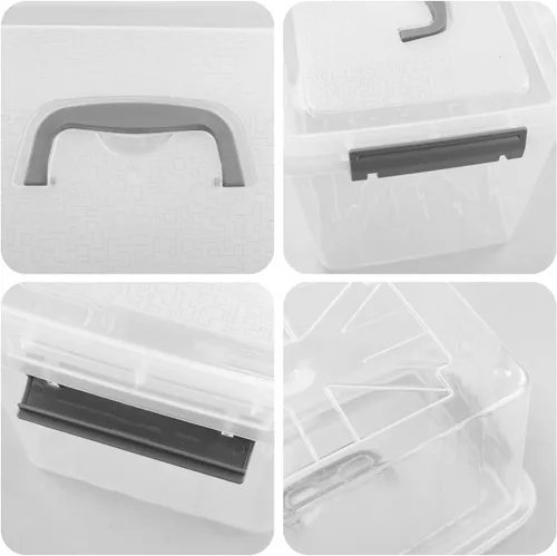 Vista 3 de Bringer Paquete de 6 cajas de almacenamiento de plástico transparente, caja de plástico, 10 L