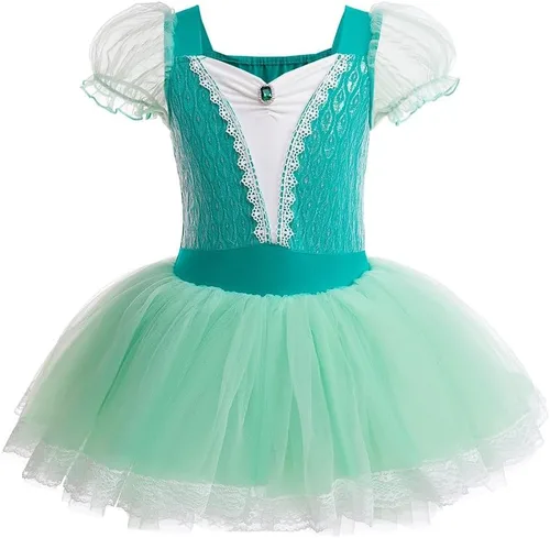 Vista 36 de Leotardos de princesa para niñas con falda de ballet y tutú para Halloween, Navidad, fiesta de cumpleaños, vestido elegante
