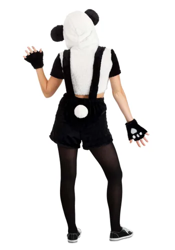 Vista 2 de Disfraz de Panda Elegante para Mujer Multicolor